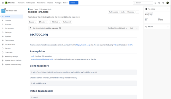 AsciiDoc Viewer Screenshot