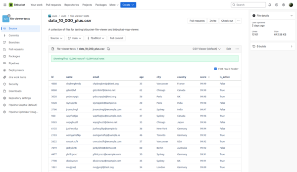 CSV/TSV Viewer Screenshot