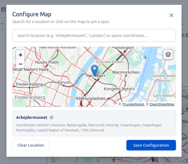 Configuration Dialog